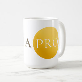 IK BEN EEN PRO | Elegante Gouden Cirkel Motiverend Koffiemok