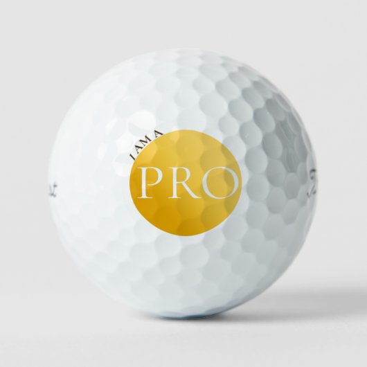 IK BEN EEN PRO | Gouden Golfbal Op Maat Golfballen (Voorkant)