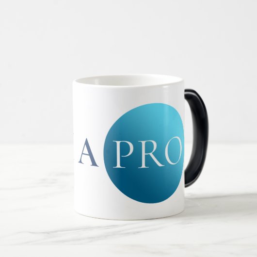 IK BEN EEN PRO | Minimalistische blauwe cirkel mok (Voorkant rechts)