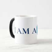 IK BEN EEN PRO | Minimalistische blauwe cirkel mok (Voorkant links)