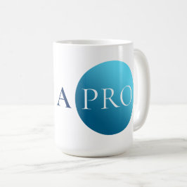 IK BEN EEN PRO | Minimalistische Blauwe Cirkel Mok