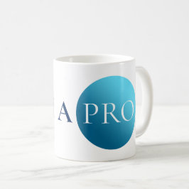 IK BEN EEN PRO | Minimalistische blauwe cirkel mok