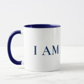 IK BEN EEN PRO | Minimalistische blauwe cirkel mok (Links)