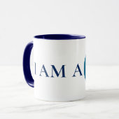 IK BEN EEN PRO | Minimalistische blauwe cirkel mok (Voorkant links)