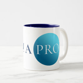 IK BEN EEN PRO | Minimalistische blauwe cirkel mok