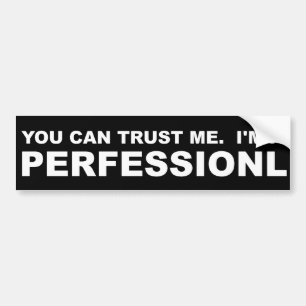 Ik Ben Een Professionele Grappige Bumpersticker