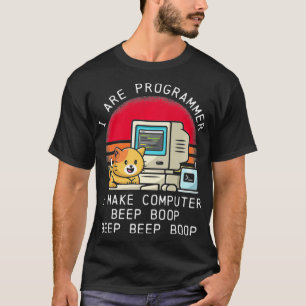 Ik ben een programmeerbare Retro Cat Premium T-shirt