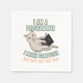 Ik ben een programmeercoderende Computer Cadeautje Servet (Voorkant)
