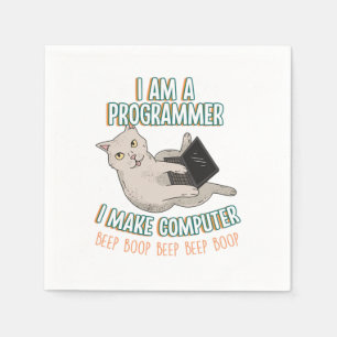 Ik ben een programmeercoderende Computer Cadeautje Servet