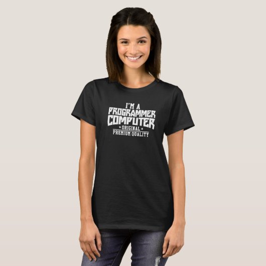 Ik ben een programmeercomputer t-shirt (Voorkant volledig)