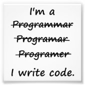 Ik ben een programmeur die code slechte verkoper s foto afdruk (Voorkant)