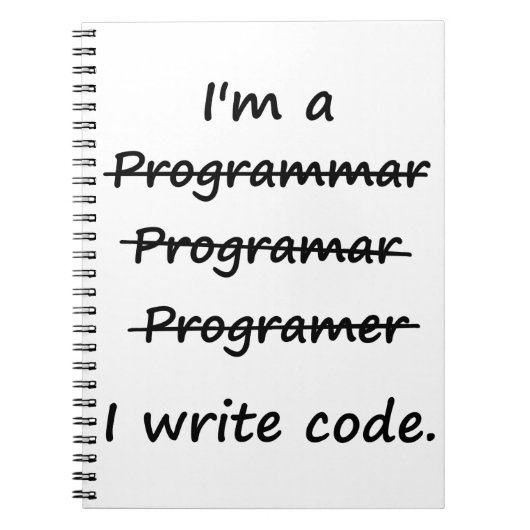 Ik ben een programmeur die code slechte verkoper s notitieboek (Voorkant)