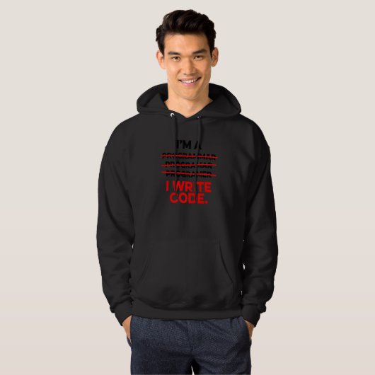 Ik ben een programmeur die ik code Computer Scient Hoodie (Voorkant volledig)