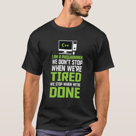 Ik ben een programmeur die ik code Computer Scient T-shirt (Voorkant)