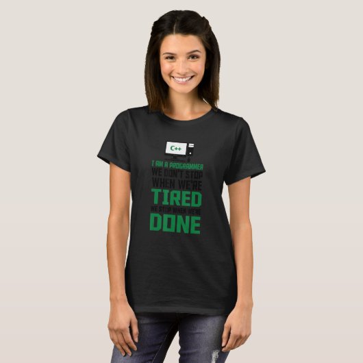 Ik ben een programmeur die ik code Computer Scient T-shirt (Voorkant volledig)