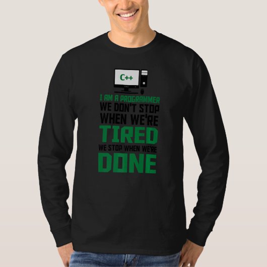 Ik ben een programmeur die ik code Computer Scient T-shirt (Voorkant)