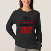 Ik ben een programmeur die ik code Computer Scient T-shirt (Voorkant)