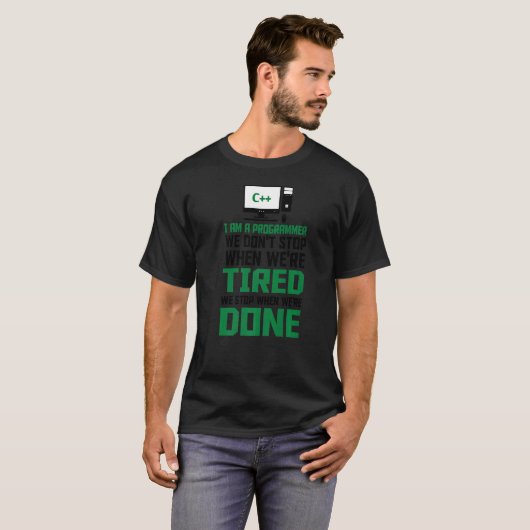 Ik ben een programmeur die ik code Computer Scient T-shirt (Voorkant volledig)