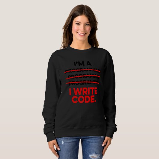 Ik ben een programmeur die ik code Computer Scient Trui (Voorkant volledig)
