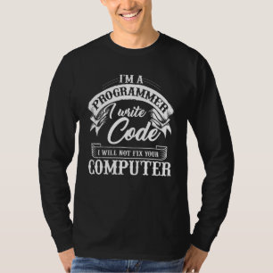 Ik ben een programmeur die ik code Funny Computer  T-shirt