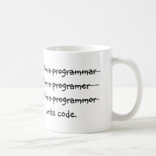Ik ben een programmeur die ik code schrijf koffiemok
