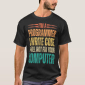 Ik ben een programmeur ik code Funny Binary Code P T-shirt (Voorkant)