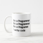 Ik ben een programmeur. Ik schrijf Code Coffee Mok (Links)