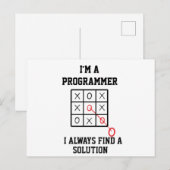 Ik ben een programmeur, ik vind altijd een oplossi briefkaart (Voorkant / Achterkant)