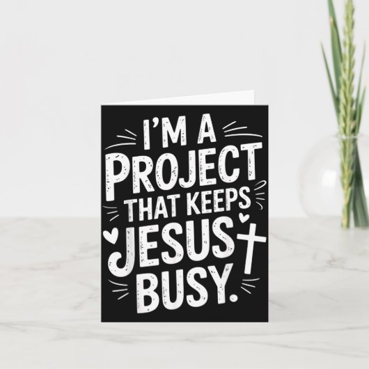 Ik ben een project dat Jezus bezighoudt Christelij Kaart (Voorkant)