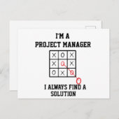 Ik ben een projectmanager, ik vind altijd een oplo briefkaart (Voorkant / Achterkant)