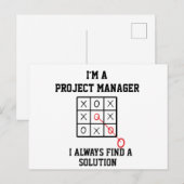 Ik Ben Een Projectmanager Ik Vind Altijd Een Oplos Briefkaart (Voorkant / Achterkant)