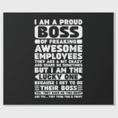 Ik ben een proud Boss of Freaking Geweldige Employ Cadeaupapier (Vlak)