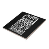 Ik ben een proud Boss of Freaking Geweldige Employ Tegeltje (Zijkant)