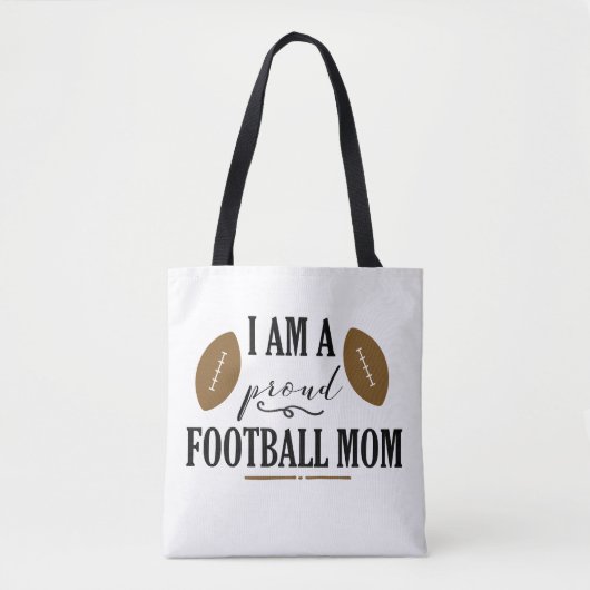 Ik ben een Proud Football Mam Canvas tas (Voorkant)