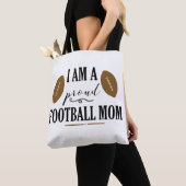 Ik ben een Proud Football Mam Canvas tas (Dichtbij)