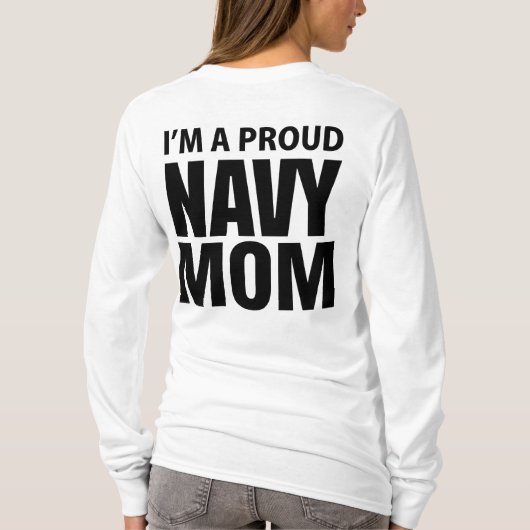 IK BEN EEN PROUD NAVY MOM T-SHIRT (Achterkant)