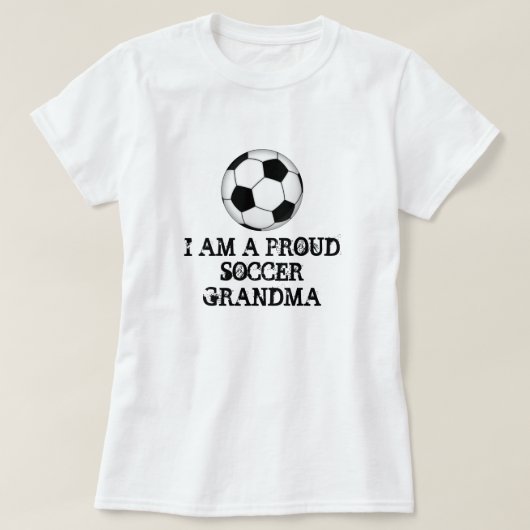 IK BEN EEN PROUD SOCCER GRANDMA T-SHIRT (Design voorkant)