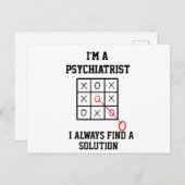 Ik ben een psychiater, ik vind altijd een oplossin briefkaart (Voorkant / Achterkant)