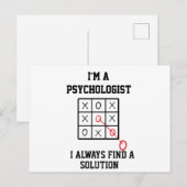 Ik ben een psycholoog, ik vind altijd een oplossin briefkaart (Voorkant / Achterkant)