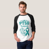 Ik ben een PTSD Krijger 3/4 Mouwen T-Shirt (Voorkant volledig)