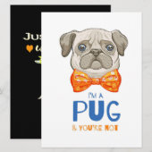 Ik ben een pug, grappige pug Gift, Pug Lover Gift Menu (Voorkant / Achterkant)