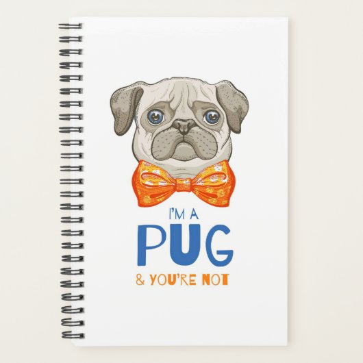 Ik ben een pug, grappige pug Gift, Pug Lover Gift Planner (Voorkant)