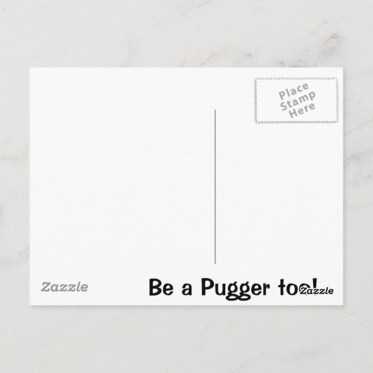 Ik ben een Pugger! Briefkaart (Achterkant)