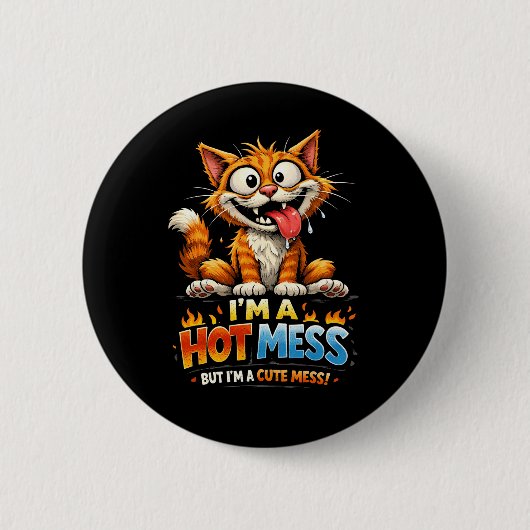 Ik ben een puinhoop ronde button 5,7 cm (Voorkant)