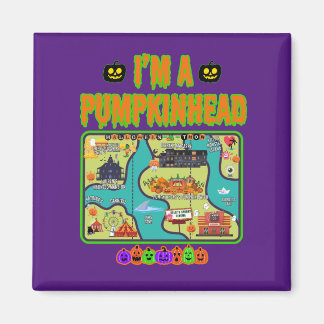 Ik ben een Pumpkin Head Magnet met Kaart