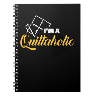 Ik ben een Quiltaholic Funny Gifts Quilting Love Notitieboek