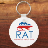 Ik ben een R.A.T.: Republikein tegen Trump Sleutelhanger (Voorkant)