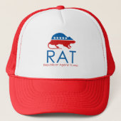 Ik ben een R.A.T.: Republikein tegen Trump Trucker Pet (Voorkant)