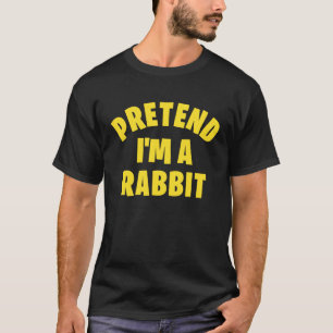Ik ben een Rabbit Funny Lazy Halloween Costume T-shirt