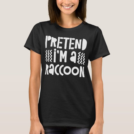 Ik ben een Raccoon. T-shirt (Voorkant)